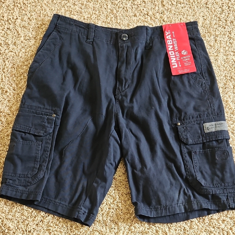 UNIONBAY Men's Dark Blue Cargo Shorts